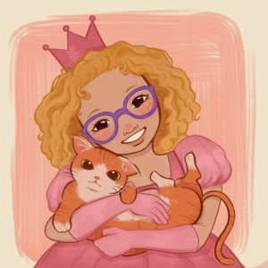 Princess_Zoey_and_Her_orange_feline_friend